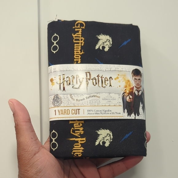 Warner Bros. Other - Harry Potter Wizarding World 1 Yard Black Fabric with Gold and Blue Accents